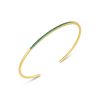 Fine Turquoise Pav?? Open Bangle