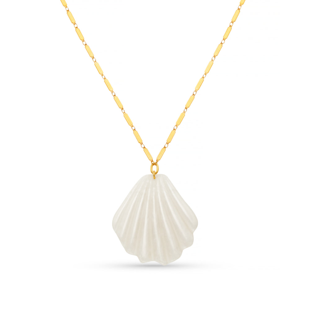 Statement Resin Shell Long Necklace