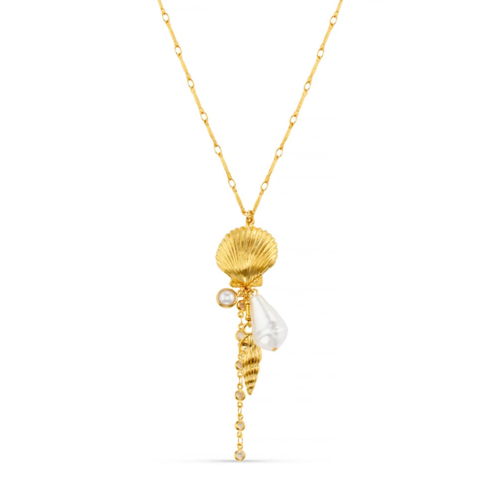 Shell & Pearl Cascading Necklace