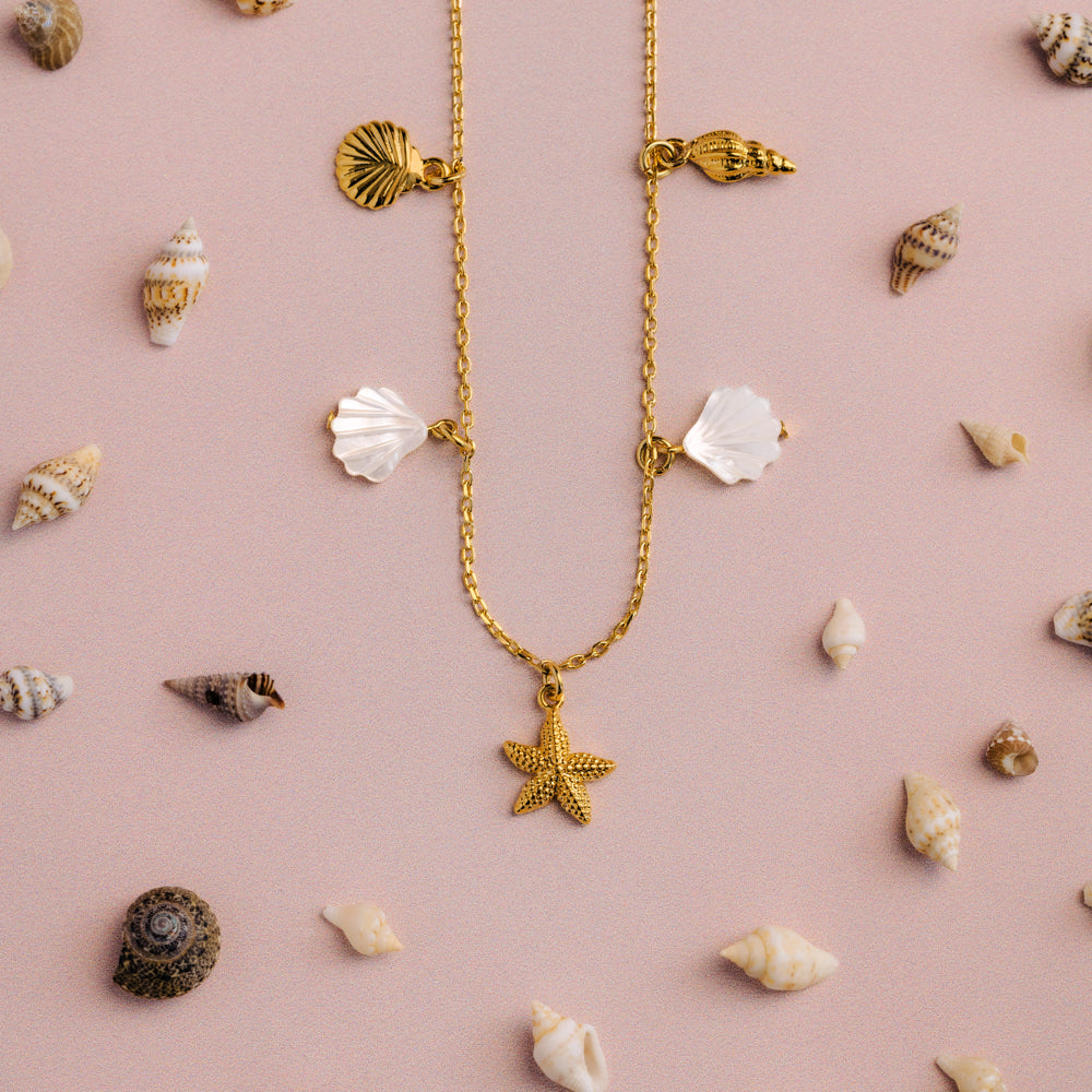 Mixed Shell & Starfish Charm Necklace - Image 5